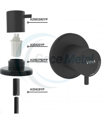 Vitra Artema A4145836WTC Origin Ank. Stop Valf-Sıva Üstü, mat siyah Vitra Artema A4145836WTC Origin Ank. Stop Valf-Sıva Üstü, mat siyah