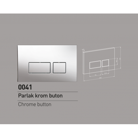 NKP 0041 PARLAK KROM BUTON
