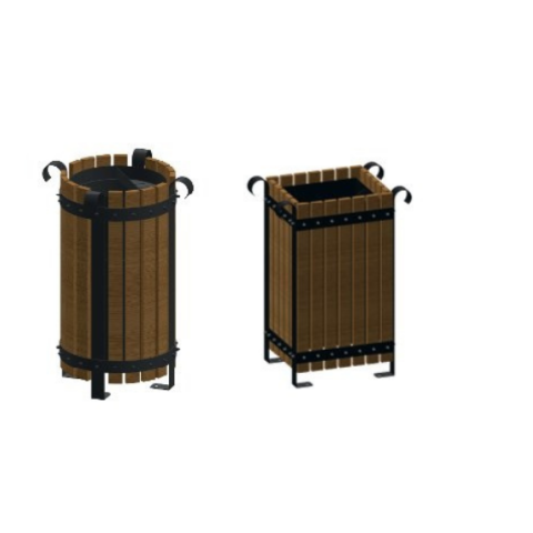 Ağaç Tipi ve Kare Tip Geri Dönüş Çöp Kovası